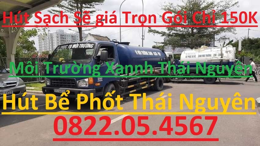 Hút bể phốt thông tắc Thái Nguyên