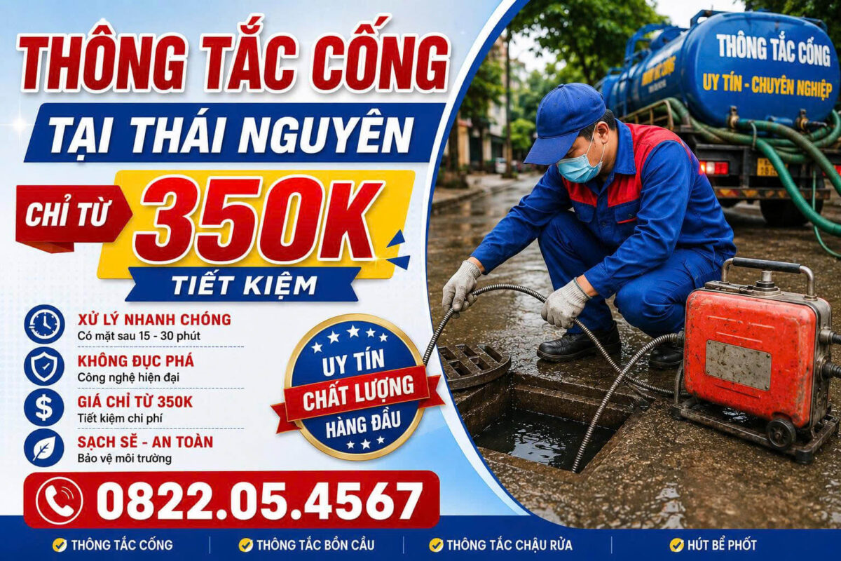 Hút Bể Phốt Thông Tắc Thái Nguyên