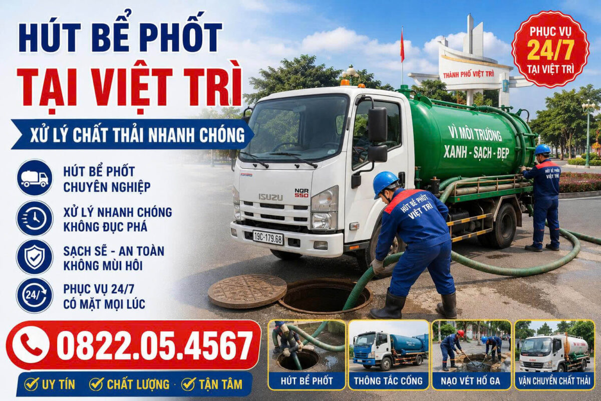 Hút Bể Phốt Thông Tắc Thái Nguyên