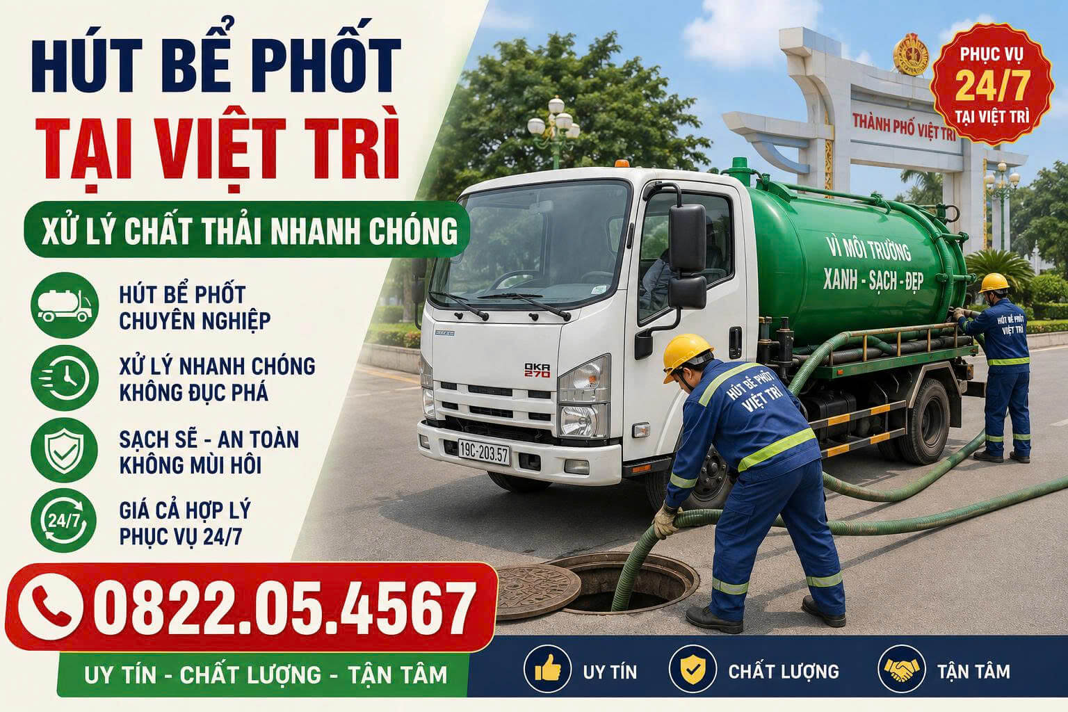 Hút Bể Phốt ở Việt Trì
