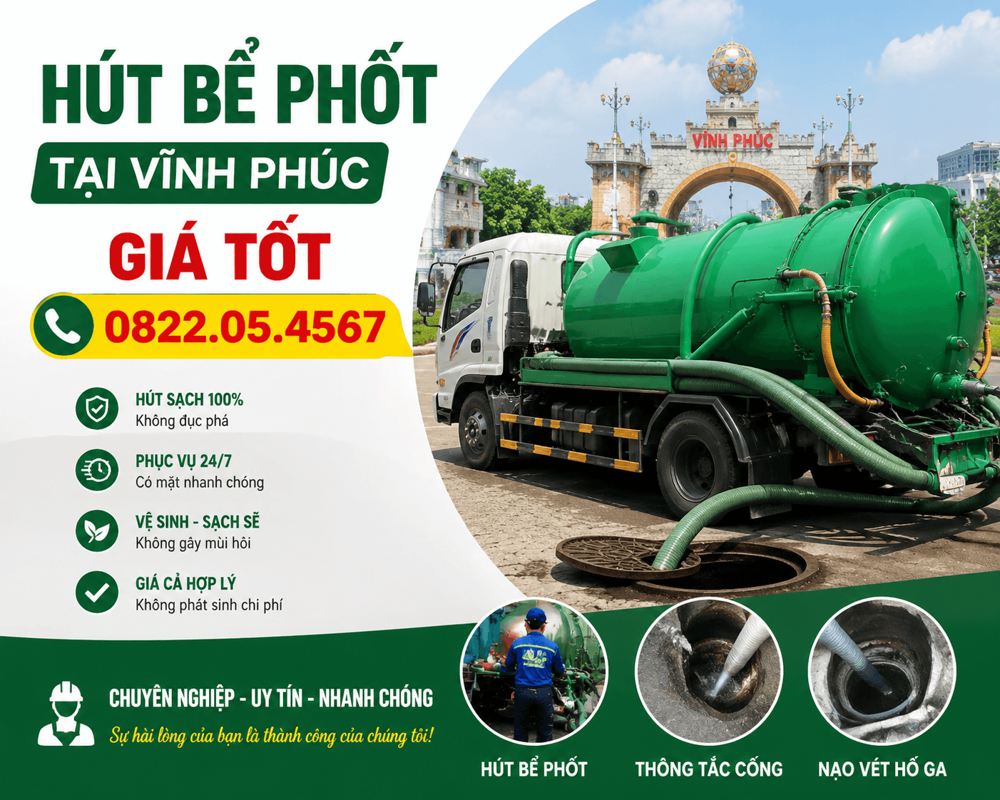 Hút Bể Phốt Tại Vĩnh Phúc