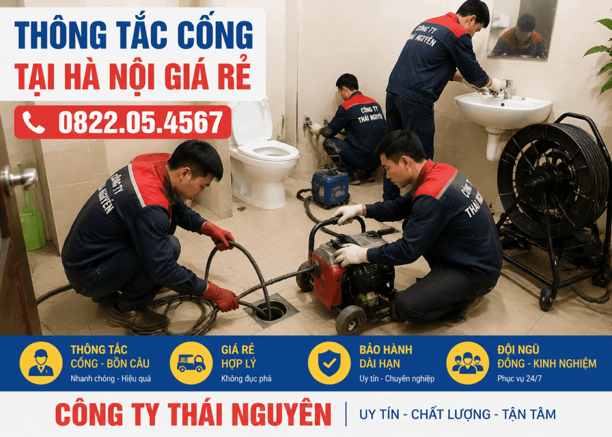 Hút Bể Phốt Thông Tắc Thái Nguyên
