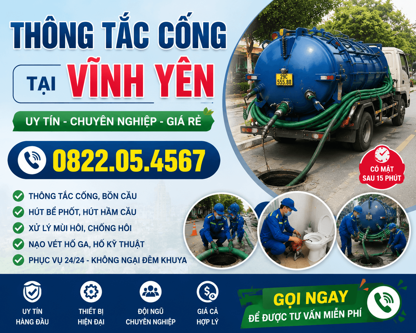 Hút Bể Phốt Thông Tắc Thái Nguyên