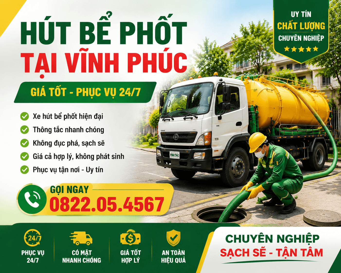 Hút Bể Phốt ở Vĩnh Phúc