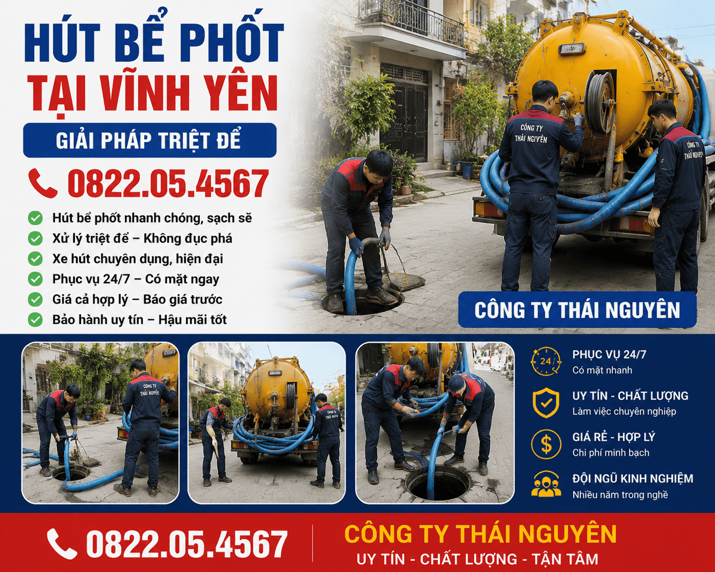 Hút Bể Phốt ở Vĩnh Yên