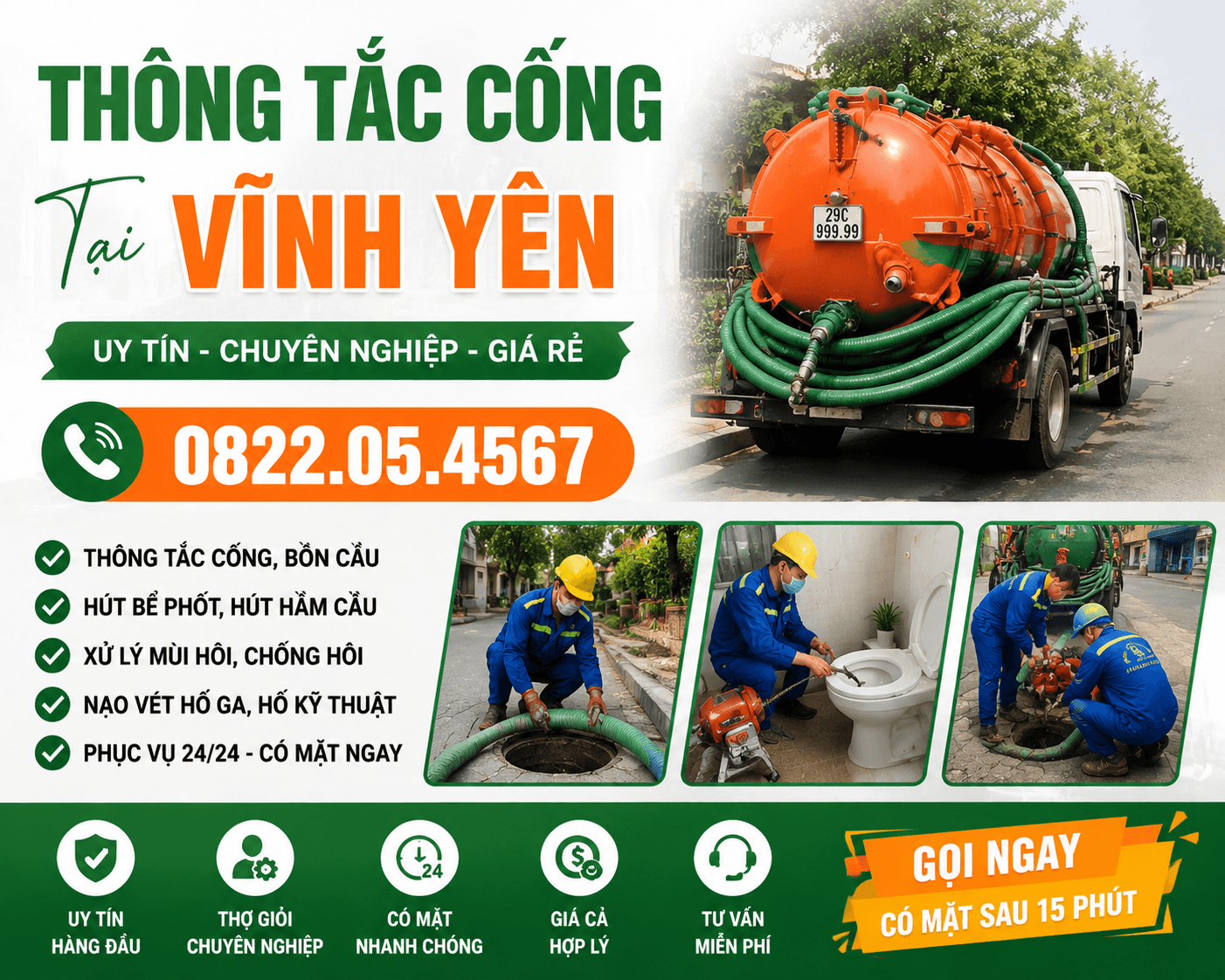 Thông Tắc Cống ở Vĩnh Yên